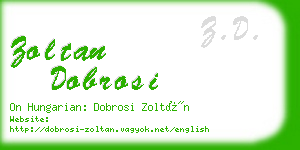 zoltan dobrosi business card